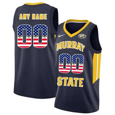Men's Murray State Racers Customized Navy USA Flag College Basketball Jersey,We sell and wholesale Men's Murray State Racers Customized Navy USA Flag College Basketball Jersey on line form chian!
