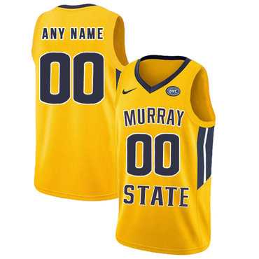 Men's Murray State Racers Customized Yellow College Basketball Jersey,We sell and wholesale Men's Murray State Racers Customized Yellow College Basketball Jersey on line form chian!