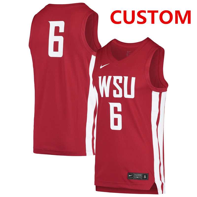 Men's Nike Washington State Cougars Custom Red College Basketball Jersey,We sell and wholesale Men's Nike Washington State Cougars Custom Red College Basketball Jersey on line form chian!