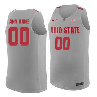 Men's Ohio State Buckeyes Gray Customized College Basketball Jersey,We sell and wholesale Men's Ohio State Buckeyes Gray Customized College Basketball Jersey on line form chian!