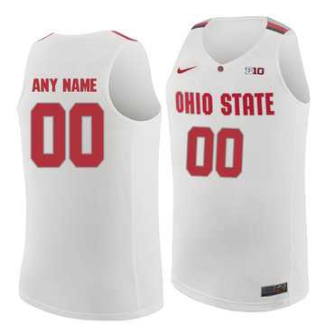 Men's Ohio State Buckeyes White Customized College Basketball Jersey,We sell and wholesale Men's Ohio State Buckeyes White Customized College Basketball Jersey on line form chian!