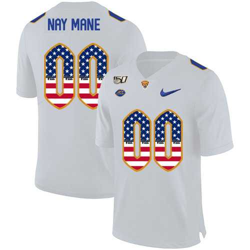 Men's Pittsburgh Panthers Customized White USA Flag 150th Anniversary Patch Nike College Football Jersey,We sell and wholesale Men's Pittsburgh Panthers Customized White USA Flag 150th Anniversary Patch Nike College Football Jersey on line form chian!
