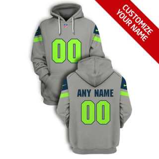 Men's Seattle Seahawks Active Player Grey Custom 2021 Pullover Hoodie,We sell and wholesale Men's Seattle Seahawks Active Player Grey Custom 2021 Pullover Hoodie on line form chian!