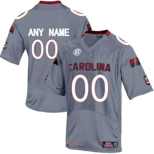 Men's South Carolina Gamecocks Grey Customized College Jersey,We sell and wholesale Men's South Carolina Gamecocks Grey Customized College Jersey on line form chian!