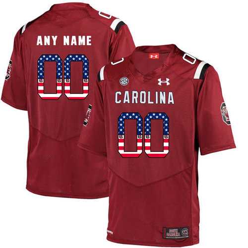 Men's South Carolina Gamecocks Red Customized USA Flag College Football Jersey,We sell and wholesale Men's South Carolina Gamecocks Red Customized USA Flag College Football Jersey on line form chian!