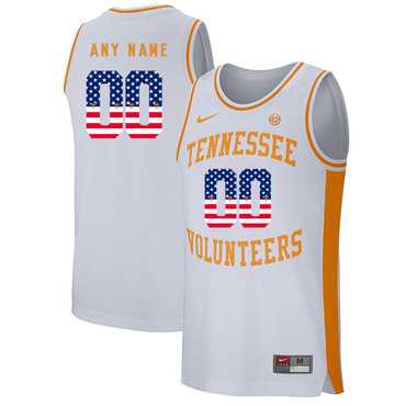 Men's Tennessee Volunteers Customized White USA Flag College Basketball Jersey,We sell and wholesale Men's Tennessee Volunteers Customized White USA Flag College Basketball Jersey on line form chian!