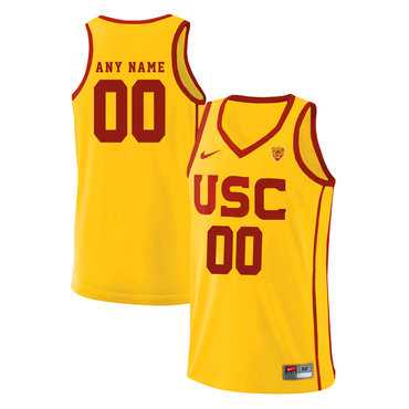 Men's USC Trojans Yellow Customized Basketball Jersey,We sell and wholesale Men's USC Trojans Yellow Customized Basketball Jersey on line form chian!