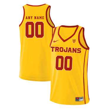Men's USC Trojans Yellow Performance Customized Basketball Jersey,We sell and wholesale Men's USC Trojans Yellow Performance Customized Basketball Jersey on line form chian!