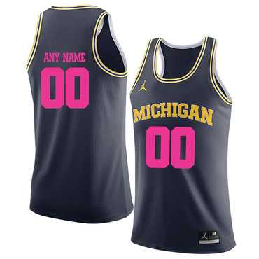Men's University Of Michigan Navy 2018 Breast Cancer Awareness Customized College Basketball Jersey,We sell and wholesale Men's University Of Michigan Navy 2018 Breast Cancer Awareness Customized College Basketball Jersey on line form chian!