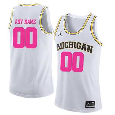 Men's University Of Michigan White 2018 Breast Cancer Awareness Customized College Basketball Jersey,We sell and wholesale Men's University Of Michigan White 2018 Breast Cancer Awareness Customized College Basketball Jersey on line form chian!