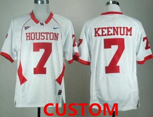 Men's University of Houston Customized White Jersey,We sell and wholesale Men's University of Houston Customized White Jersey on line form chian!