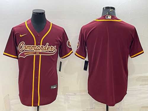 Men's Washington Commanders Blank Burgundy With Patch Cool Base Stitched Baseball Jersey,We sell and wholesale Men's Washington Commanders Blank Burgundy With Patch Cool Base Stitched Baseball Jersey on line form chian!