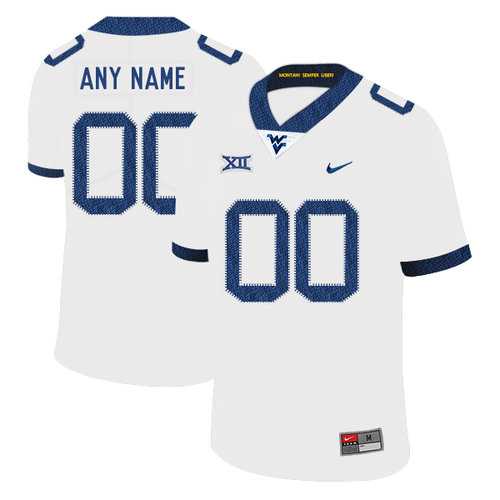 Men's West Virginia Mountaineers Customized White College Football Jersey,We sell and wholesale Men's West Virginia Mountaineers Customized White College Football Jersey on line form chian!