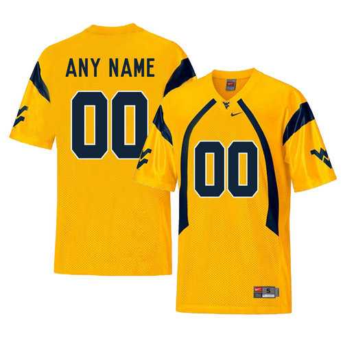 Men's West Virginia Mountaineers Gold Customized College Football Jersey,We sell and wholesale Men's West Virginia Mountaineers Gold Customized College Football Jersey on line form chian!