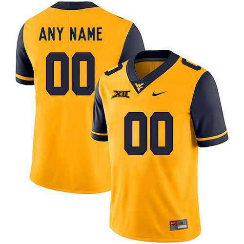 Men's West Virginia Mountaineers Gold Customized College Jersey,We sell and wholesale Men's West Virginia Mountaineers Gold Customized College Jersey on line form chian!