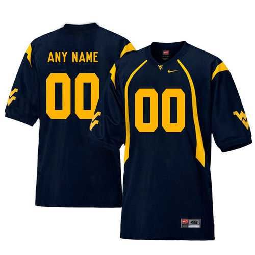 Men's West Virginia Mountaineers Navy Customized College Football Jersey,We sell and wholesale Men's West Virginia Mountaineers Navy Customized College Football Jersey on line form chian!