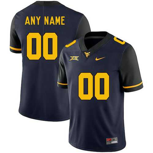 Men's West Virginia Mountaineers Navy Customized College Jersey,We sell and wholesale Men's West Virginia Mountaineers Navy Customized College Jersey on line form chian!