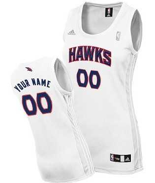 Women's Customized Atlanta Hawks White Jersey ,We sell and wholesale Women's Customized Atlanta Hawks White Jersey  on line form chian!