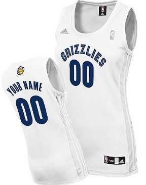Women's Customized Memphis Grizzlies White Jersey ,We sell and wholesale Women's Customized Memphis Grizzlies White Jersey  on line form chian!