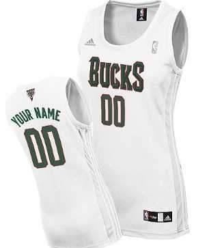 Women's Customized Milwaukee Bucks White Jersey ,We sell and wholesale Women's Customized Milwaukee Bucks White Jersey  on line form chian!