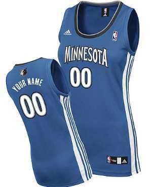 Women's Customized Minnesota Timberwolves Blue Jersey ,We sell and wholesale Women's Customized Minnesota Timberwolves Blue Jersey  on line form chian!