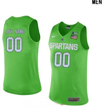 Youth Michigan State Spartans Custom Nike Apple Green College Basketball Jersey,We sell and wholesale Youth Michigan State Spartans Custom Nike Apple Green College Basketball Jersey on line form chian!