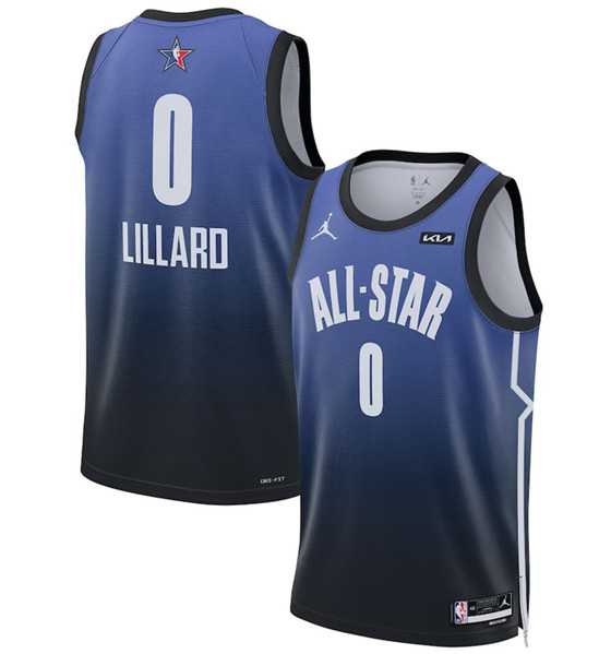Men's 2023 All-Star #0 Damian Lillard Blue Game Swingman Stitched Basketball Jersey Dzhi,We sell and wholesale Men's 2023 All-Star #0 Damian Lillard Blue Game Swingman Stitched Basketball Jersey Dzhi on line form chian!