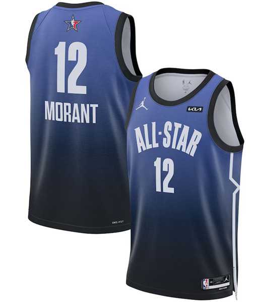 Men's 2023 All-Star #12 Ja Morant Blue Game Swingman Stitched Basketball Jersey Dzhi,We sell and wholesale Men's 2023 All-Star #12 Ja Morant Blue Game Swingman Stitched Basketball Jersey Dzhi on line form chian!