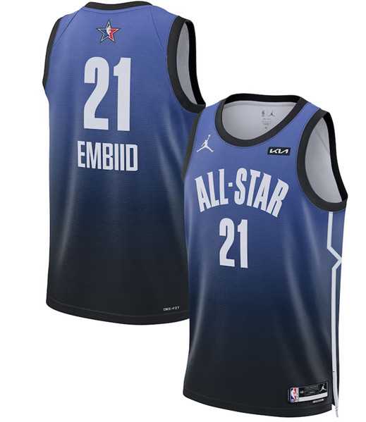 Men's 2023 All-Star #21 Joel Embiid Blue Game Swingman Stitched Basketball Jersey Dzhi,We sell and wholesale Men's 2023 All-Star #21 Joel Embiid Blue Game Swingman Stitched Basketball Jersey Dzhi on line form chian!