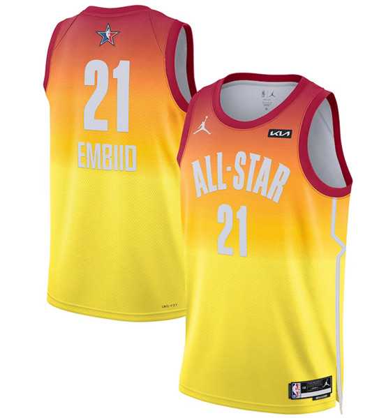 Men's 2023 All-Star #21 Joel Embiid Orange Game Swingman Stitched Basketball Jersey Dzhi,We sell and wholesale Men's 2023 All-Star #21 Joel Embiid Orange Game Swingman Stitched Basketball Jersey Dzhi on line form chian!