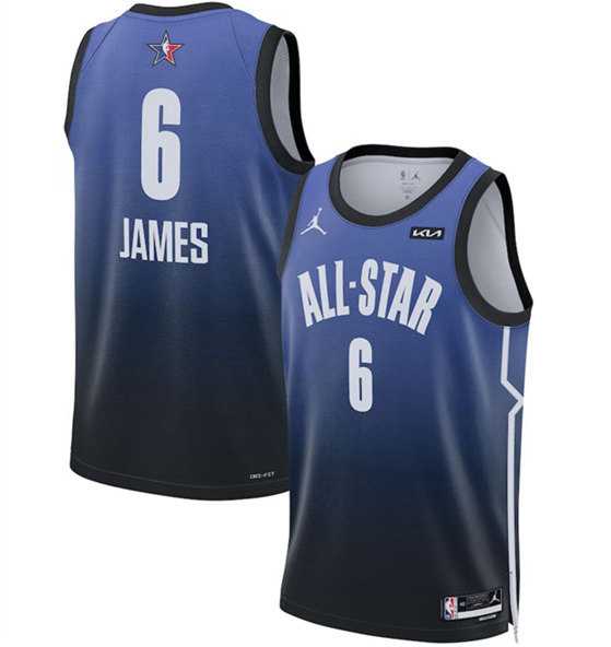 Men's 2023 All-Star #6 LeBron James Blue Game Swingman Stitched Basketball Jersey Dzhi,We sell and wholesale Men's 2023 All-Star #6 LeBron James Blue Game Swingman Stitched Basketball Jersey Dzhi on line form chian!