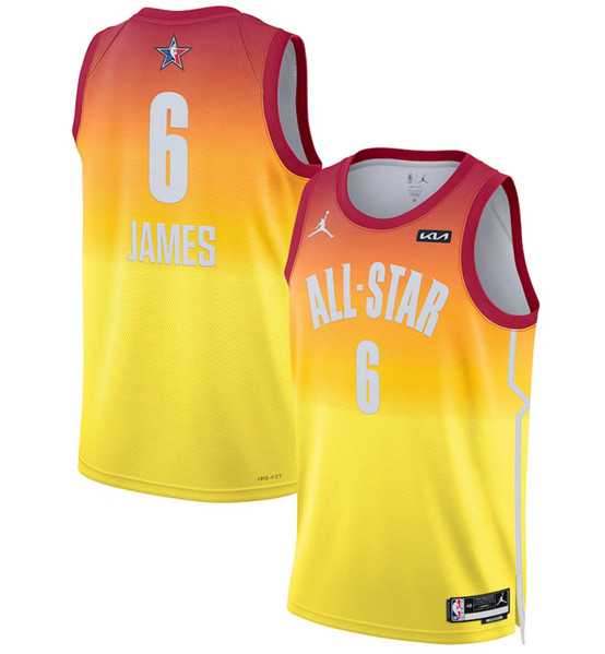 Men's 2023 All-Star #6 LeBron James Orange Game Swingman Stitched Basketball Jersey Dzhi,We sell and wholesale Men's 2023 All-Star #6 LeBron James Orange Game Swingman Stitched Basketball Jersey Dzhi on line form chian!
