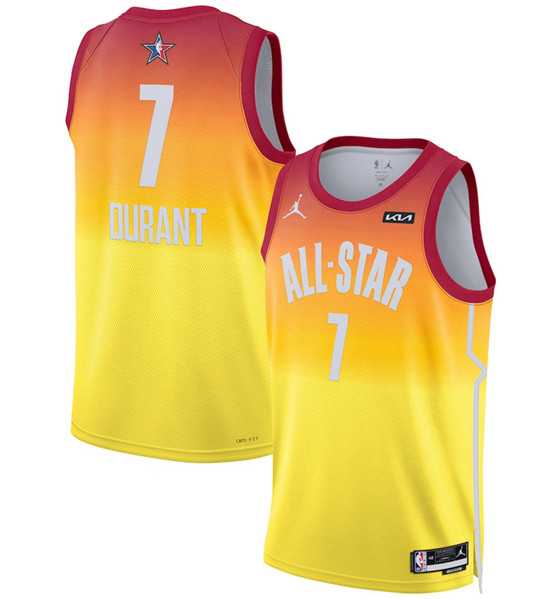 Men's 2023 All-Star #7 Kevin Durant Orange Game Swingman Stitched Basketball Jersey Dzhi,We sell and wholesale Men's 2023 All-Star #7 Kevin Durant Orange Game Swingman Stitched Basketball Jersey Dzhi on line form chian!
