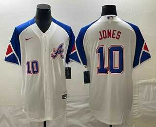 Men's Atlanta Braves #10 Chipper Jones Number White 2023 City Connect Cool Base Stitched Jersey,We sell and wholesale Men's Atlanta Braves #10 Chipper Jones Number White 2023 City Connect Cool Base Stitched Jersey on line form chian!