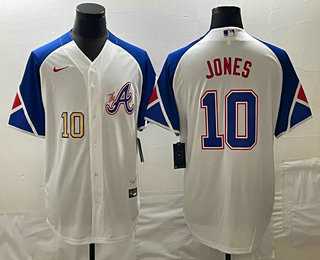 Men's Atlanta Braves #10 Chipper Jones Number White 2023 City Connect Cool Base Stitched Jerseys,We sell and wholesale Men's Atlanta Braves #10 Chipper Jones Number White 2023 City Connect Cool Base Stitched Jerseys on line form chian!