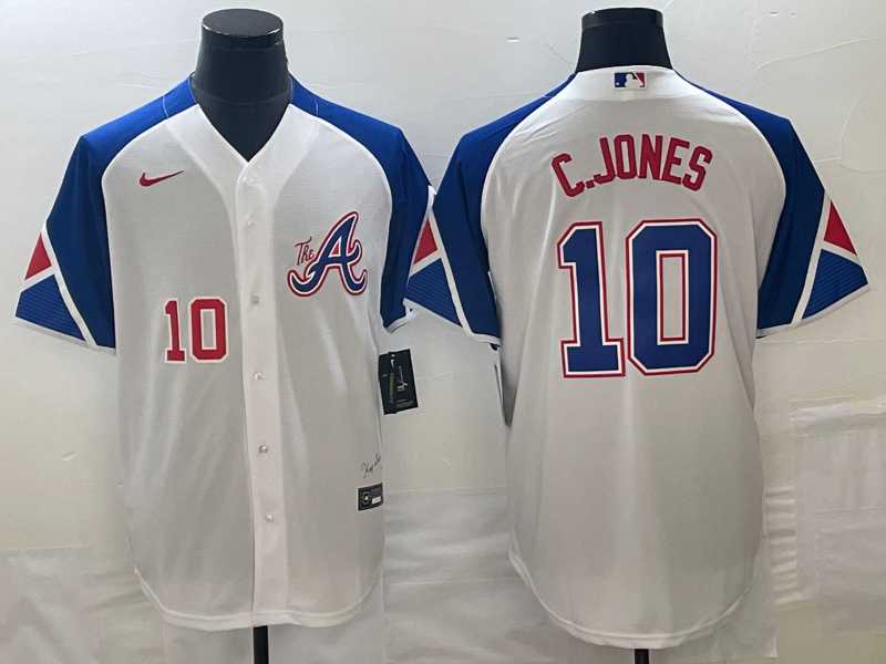 Men's Atlanta Braves #10 Chipper Jones Number White 2023 City Connect Cool Base Stitched MLB Jerseys,We sell and wholesale Men's Atlanta Braves #10 Chipper Jones Number White 2023 City Connect Cool Base Stitched MLB Jerseys on line form chian!