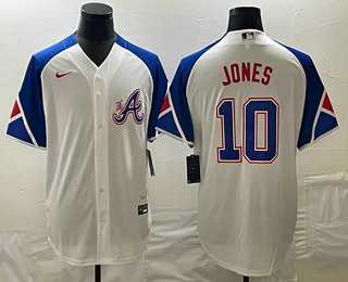 Men's Atlanta Braves #10 Chipper Jones White 2023 City Connect Cool Base Stitched Jersey,We sell and wholesale Men's Atlanta Braves #10 Chipper Jones White 2023 City Connect Cool Base Stitched Jersey on line form chian!