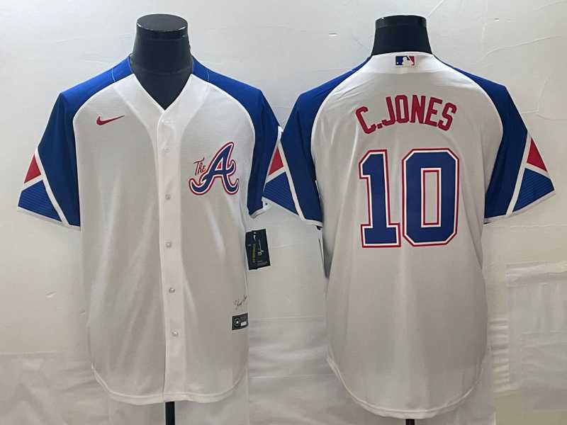 Men's Atlanta Braves #10 Chipper Jones White 2023 City Connect Cool Base Stitched Jerseys,We sell and wholesale Men's Atlanta Braves #10 Chipper Jones White 2023 City Connect Cool Base Stitched Jerseys on line form chian!