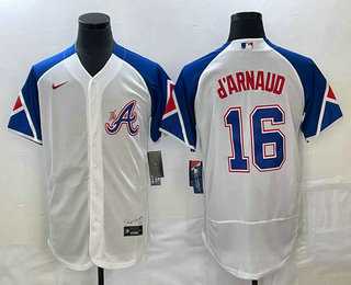 Men's Atlanta Braves #16 Travis dArnaud White 2023 City Connect Flex Base Stitched Jersey,We sell and wholesale Men's Atlanta Braves #16 Travis dArnaud White 2023 City Connect Flex Base Stitched Jersey on line form chian!