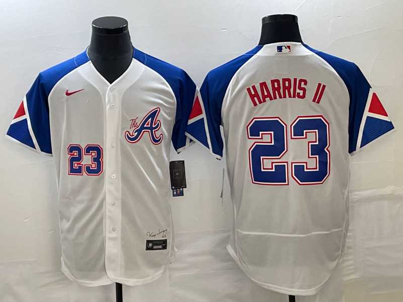 Men's Atlanta Braves #23 Michael Harris II Number White 2023 City Connect Flex Base Stitched Jersey,We sell and wholesale Men's Atlanta Braves #23 Michael Harris II Number White 2023 City Connect Flex Base Stitched Jersey on line form chian!