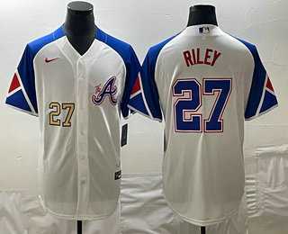 Men's Atlanta Braves #27 Austin Riley Number White 2023 City Connect Cool Base Stitched Jersey,We sell and wholesale Men's Atlanta Braves #27 Austin Riley Number White 2023 City Connect Cool Base Stitched Jersey on line form chian!