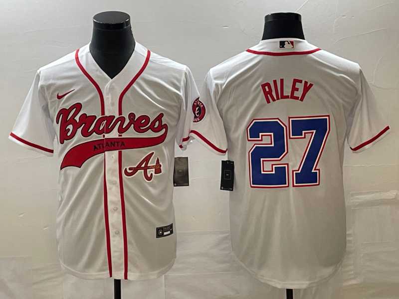 Men's Atlanta Braves #27 Austin Riley White Cool Base With Patch Stitched Jersey,We sell and wholesale Men's Atlanta Braves #27 Austin Riley White Cool Base With Patch Stitched Jersey on line form chian!