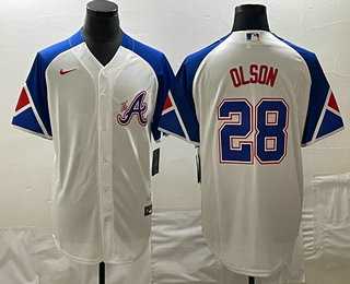Men's Atlanta Braves #28 Matt Olson Number 2023 City Connect Cool Base Stitched Jersey,We sell and wholesale Men's Atlanta Braves #28 Matt Olson Number 2023 City Connect Cool Base Stitched Jersey on line form chian!