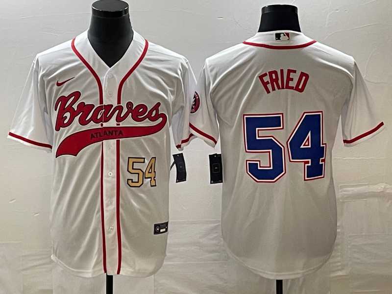 Men's Atlanta Braves #54 Max Fried Number White Cool Base With Patch Stitched Baseball Jersey,We sell and wholesale Men's Atlanta Braves #54 Max Fried Number White Cool Base With Patch Stitched Baseball Jersey on line form chian!