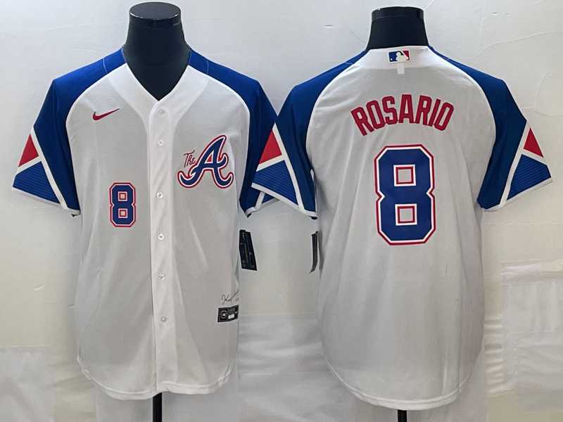 Men's Atlanta Braves #8 Eddie Rosario Number White 2023 City Connect Cool Base Jerseys,We sell and wholesale Men's Atlanta Braves #8 Eddie Rosario Number White 2023 City Connect Cool Base Jerseys on line form chian!