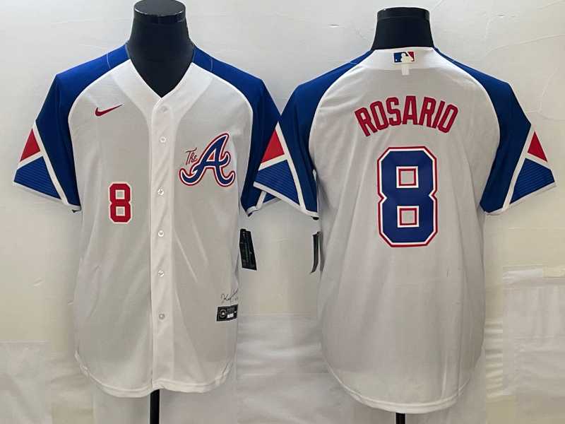 Men's Atlanta Braves #8 Eddie Rosario Number White 2023 City Connect Cool Base Stitched Jersey,We sell and wholesale Men's Atlanta Braves #8 Eddie Rosario Number White 2023 City Connect Cool Base Stitched Jersey on line form chian!