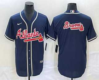 Men's Atlanta Braves Navy Team Big Logo Cool Base Stitched Baseball Jersey,We sell and wholesale Men's Atlanta Braves Navy Team Big Logo Cool Base Stitched Baseball Jersey on line form chian!
