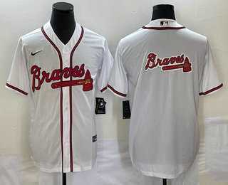 Men's Atlanta Braves White Team Big Logo Cool Base Stitched Baseball Jersey,We sell and wholesale Men's Atlanta Braves White Team Big Logo Cool Base Stitched Baseball Jersey on line form chian!