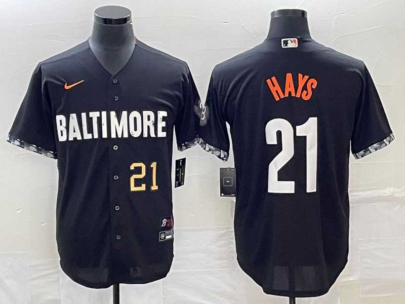 Men's Baltimore Orioles #21 Austin Hays Number Black 2023 City Connect Cool Base Stitched Jersey,We sell and wholesale Men's Baltimore Orioles #21 Austin Hays Number Black 2023 City Connect Cool Base Stitched Jersey on line form chian!