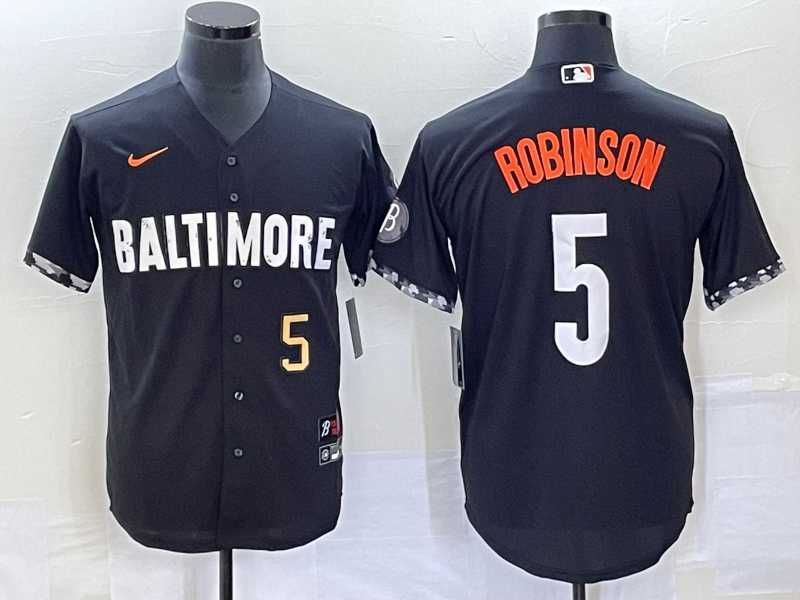 Men's Baltimore Orioles #5 Brooks Robinson Number Black 2023 City Connect Cool Base Stitched MLB Jerseys,We sell and wholesale Men's Baltimore Orioles #5 Brooks Robinson Number Black 2023 City Connect Cool Base Stitched MLB Jerseys on line form chian!